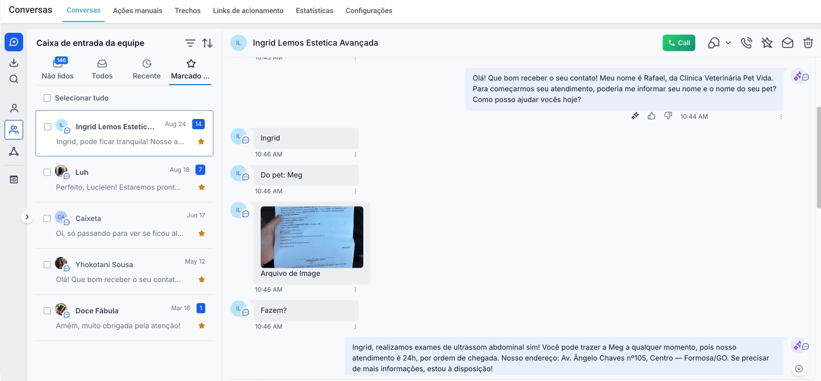 Auditoria dos atendimentos no WhatsApp